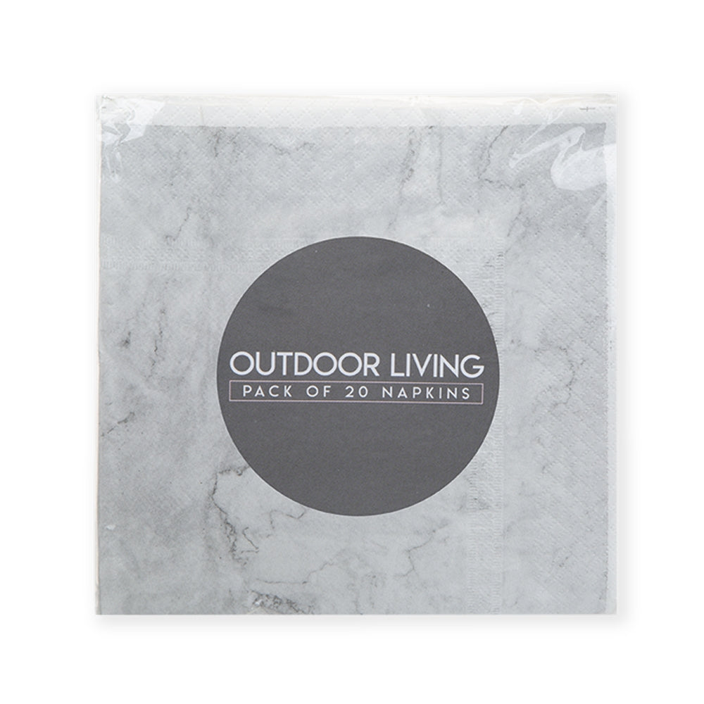 Marble Design Napkins 20 Pack 33X33Cm 340849
