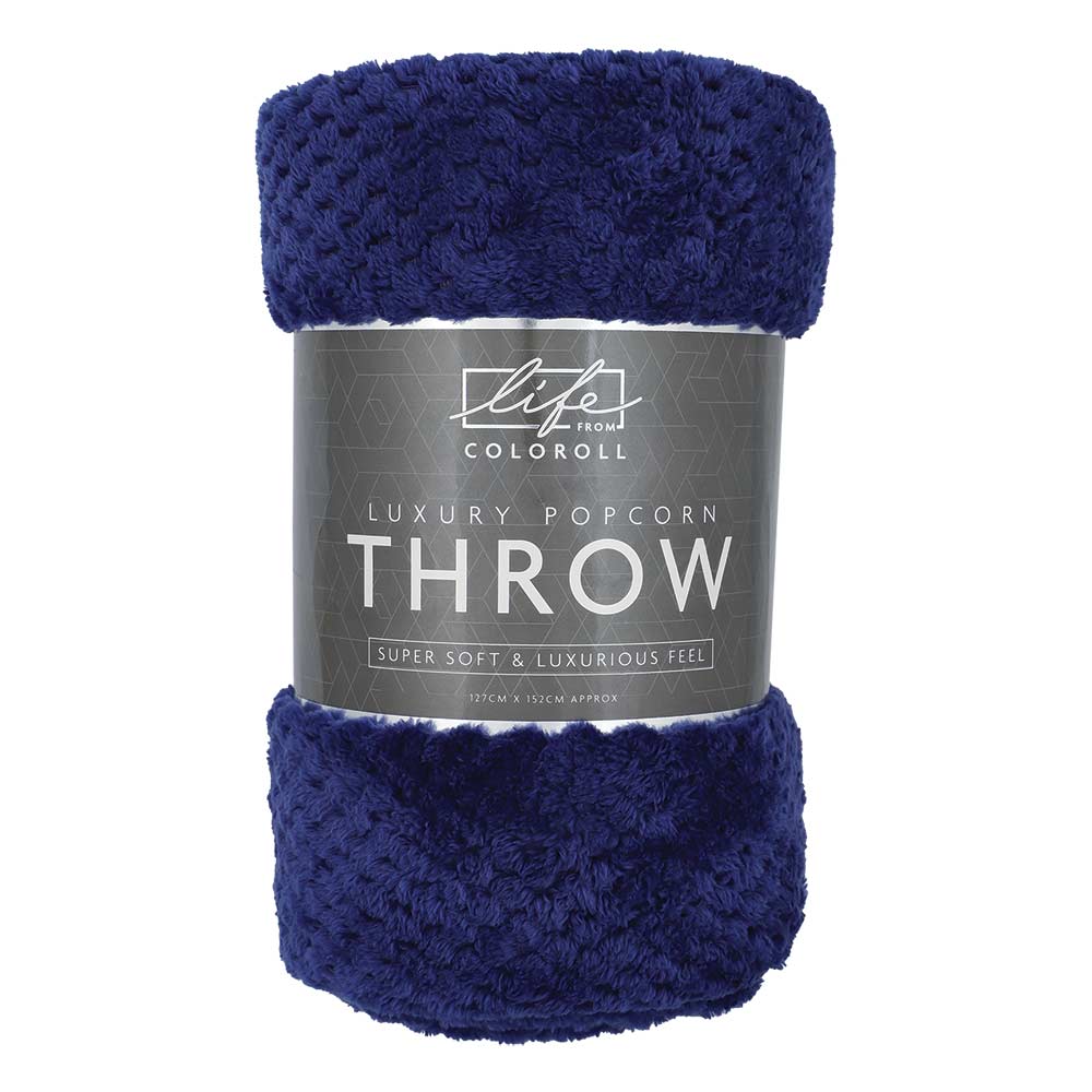 Luxury Popcorn Throw Berry Purple 130 x 150cm