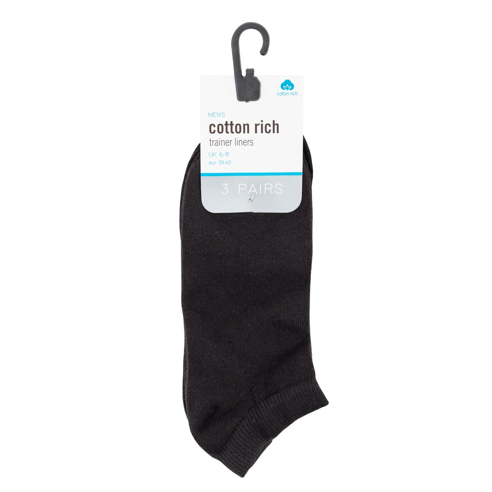 Black Trainer Liners - 3 Pack 341689-BLACK