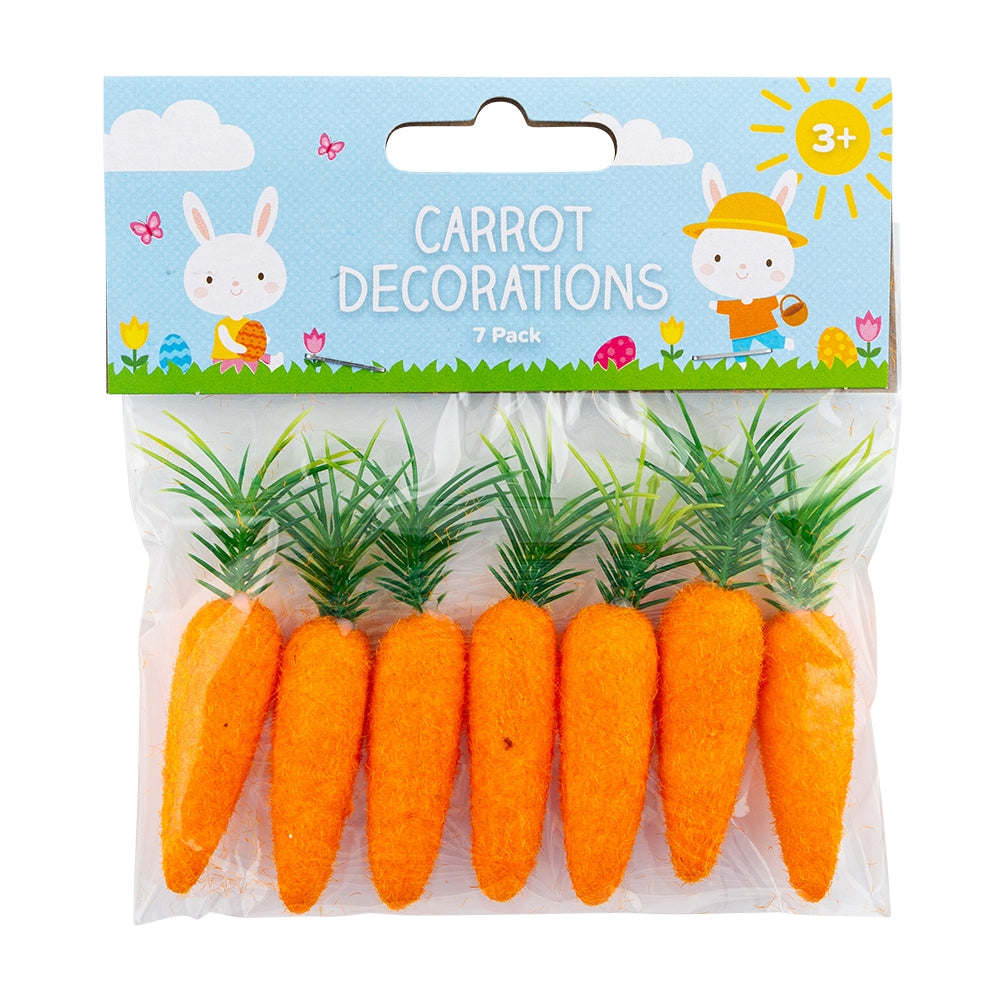 Easter Carrot Decorations - 7Pc 341913