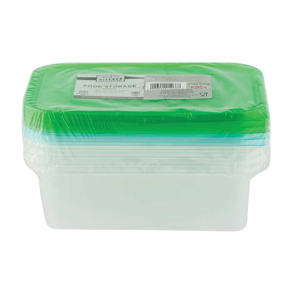 Food Containers 650ML 5 Pack