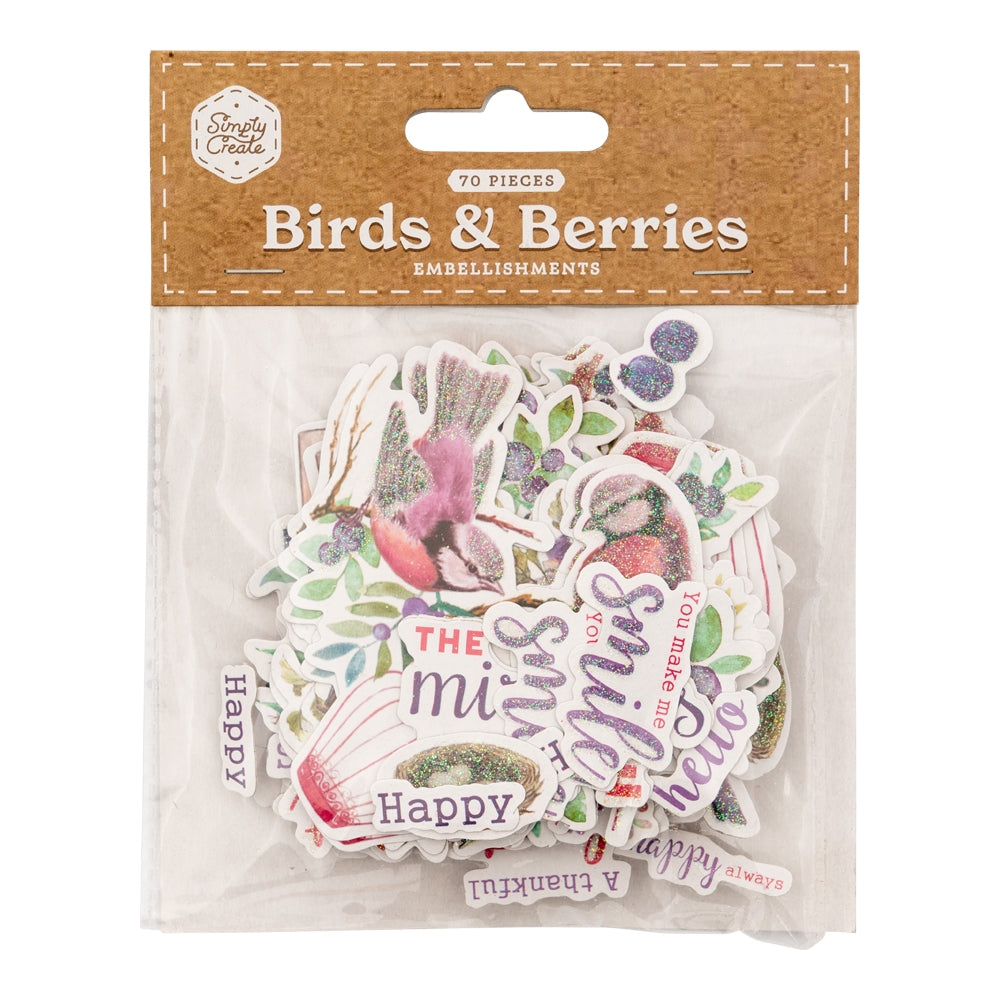 Birds & Berries Embellishments - 52 Pk 342472