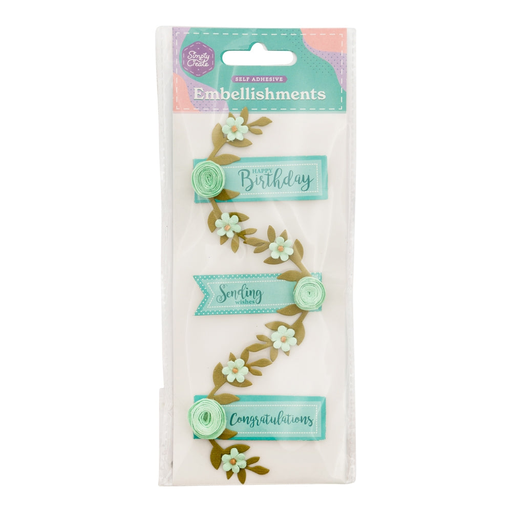 Best Wishes Embellishments - Self Adhesive 342520