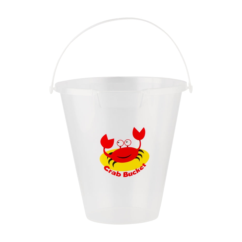 Transparent Plastic Beach Bucket - Crab Design 342983