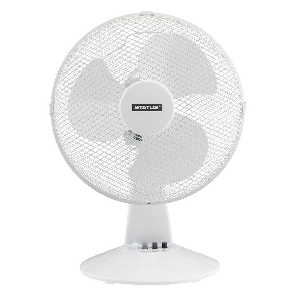 Status 12 inch fan on a white background