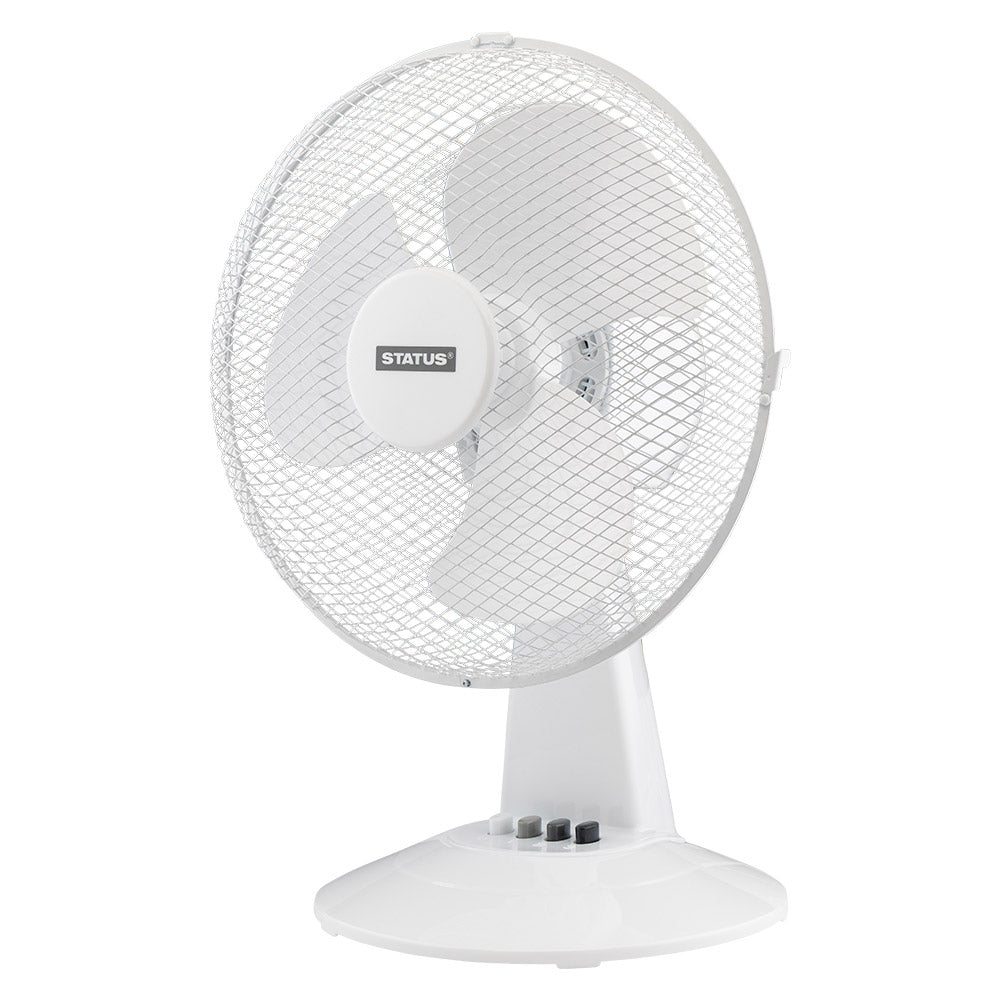 Status 12 inch fan on a white background