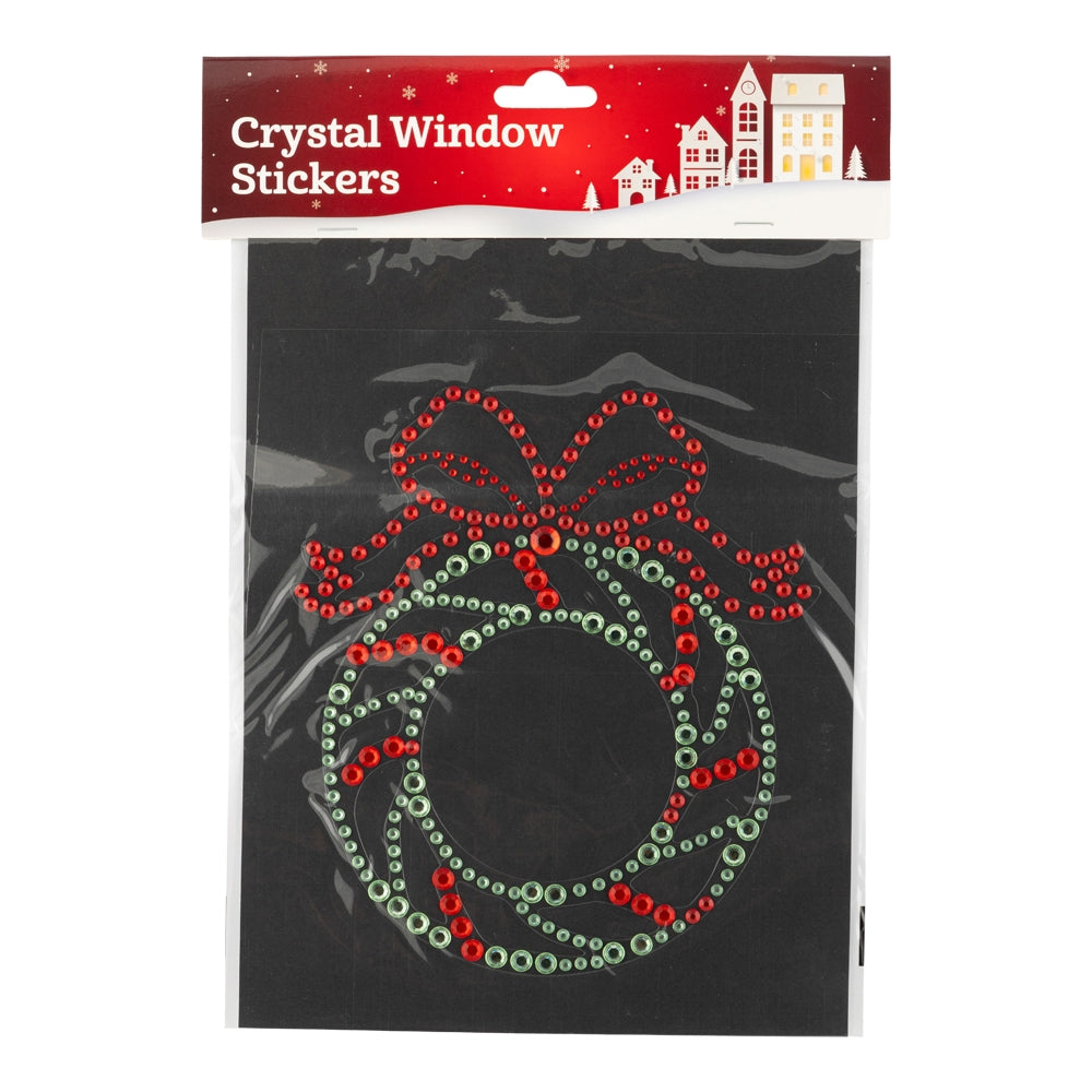 Wreath Window Gel Stickers 344261-WREATH