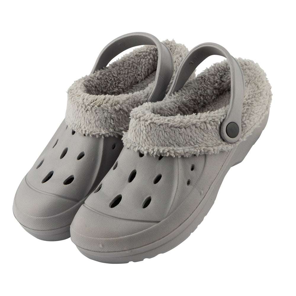 Women'S Fleeced Clogs - Grey & Purple 344761