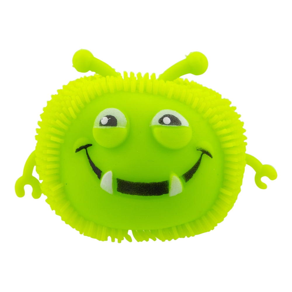 Toymania Squish Animals - Green Monster Puffer Ball 345071- GREEN