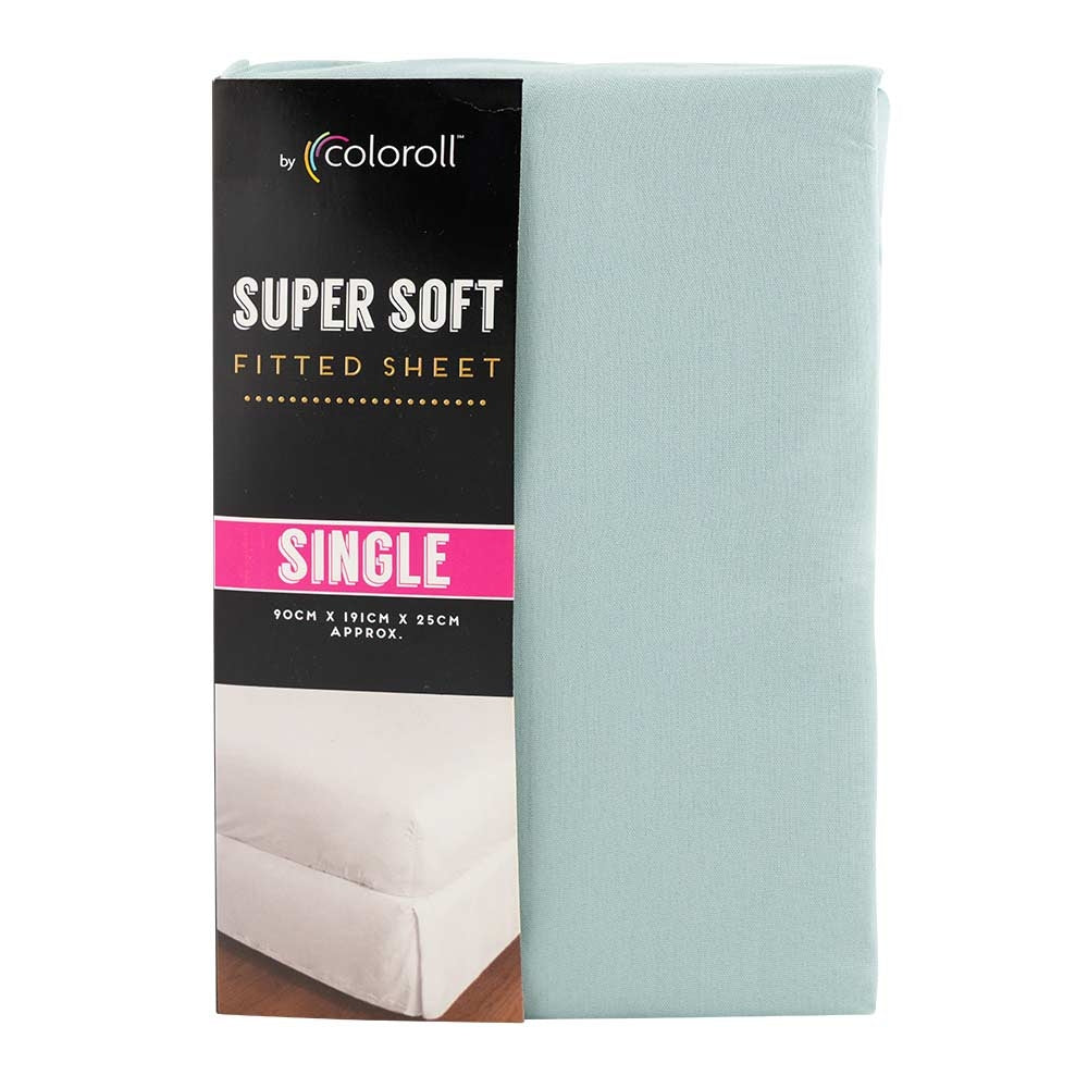 Duck Egg Single Fitted Sheet | Poundstretcher 345140