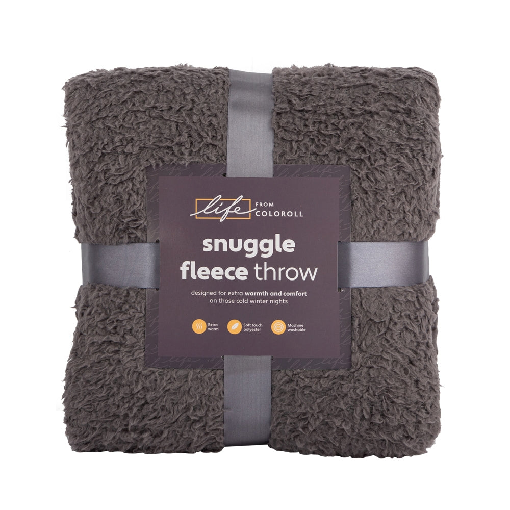 Snuggle Fleece Throw - Grey 345928
