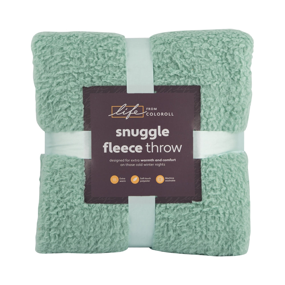 Snuggle Fleece Throw - Light Green 345933