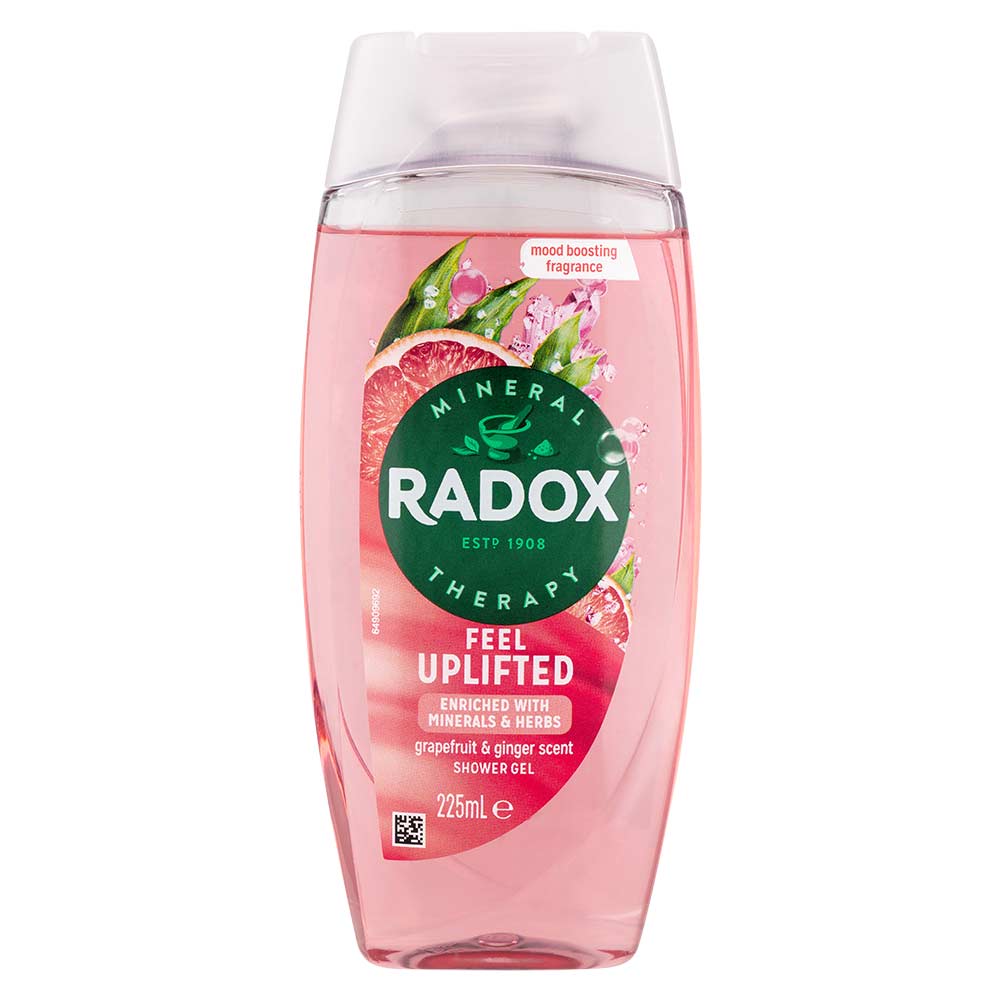 Radox feel uplifted body wash on a white background