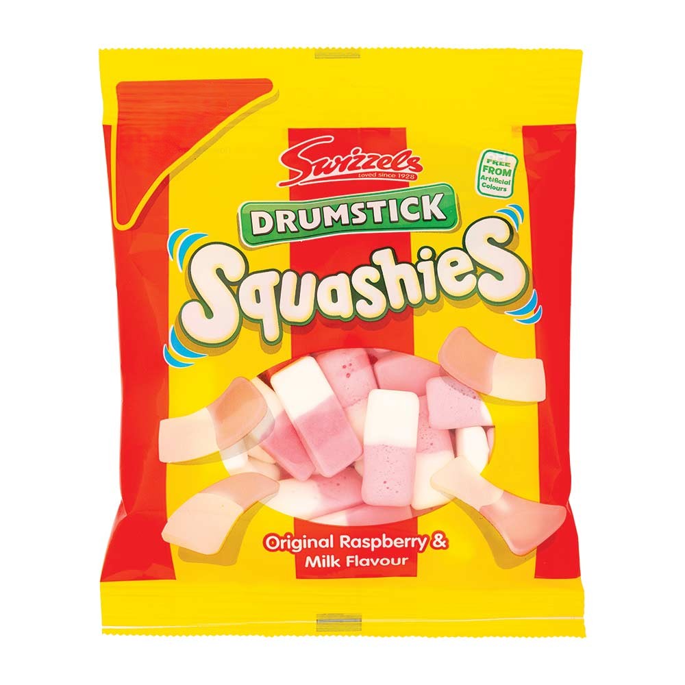 Swizzles Drumstick Squashies Original Raspberry & Milk Flavour 110g