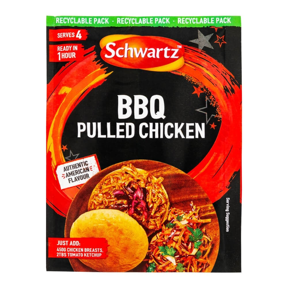 Schwartz Bbq Pulled Chicken Seasoning Recipe Mix 35G | Poundstretcher 346696