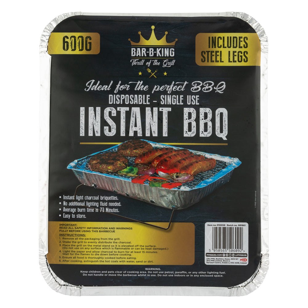 Disposable Instant Barbecue With Legs