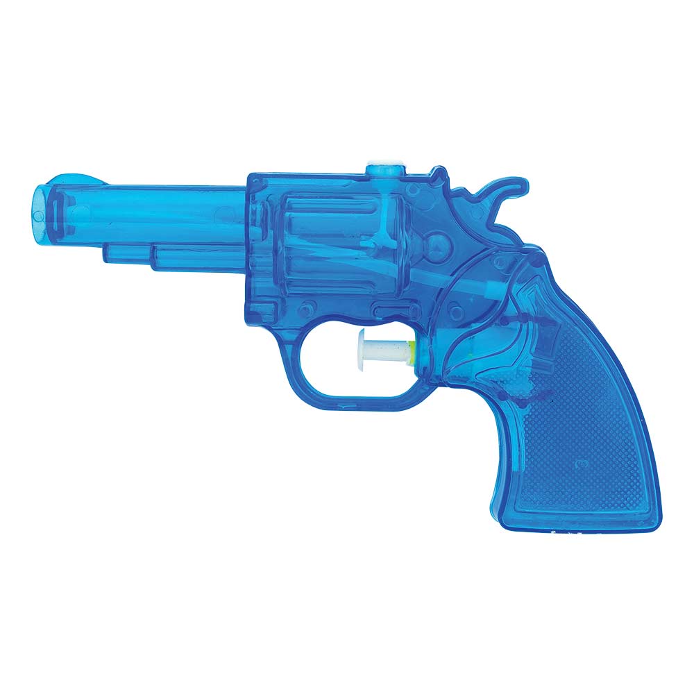 Blue water gun on a white background