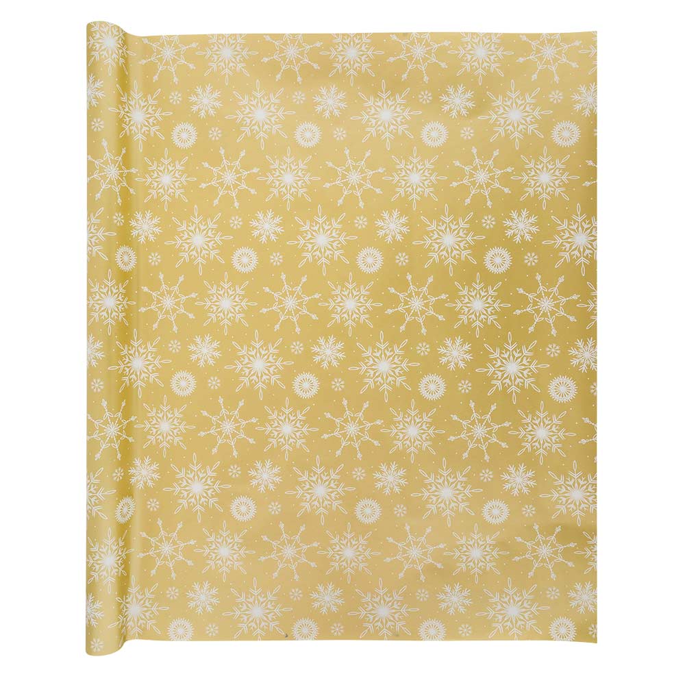 Christmas Gift Wrap Gold & Silver Design 10 Metres