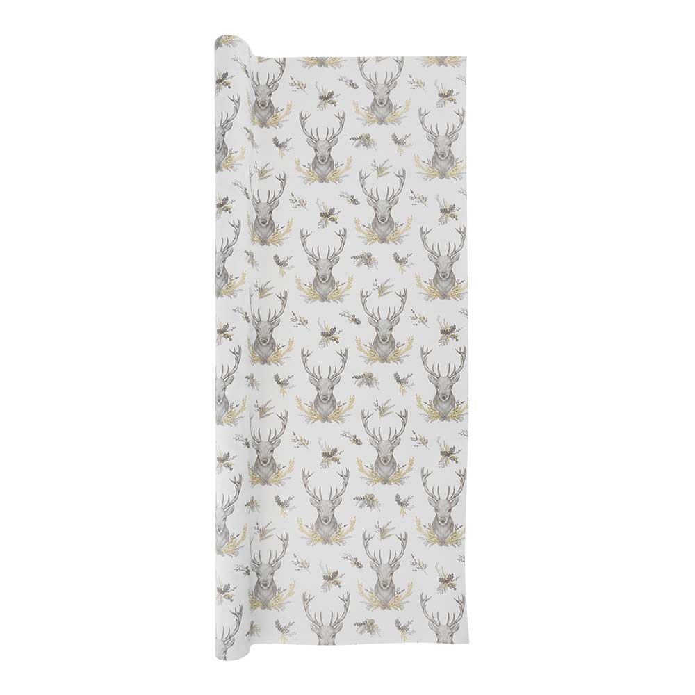 Christmas Gift Wrap Gold & Silver Design 10 Metres