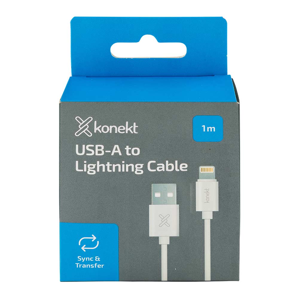 Konekt USB-A to Lightning Cable 1 Metre