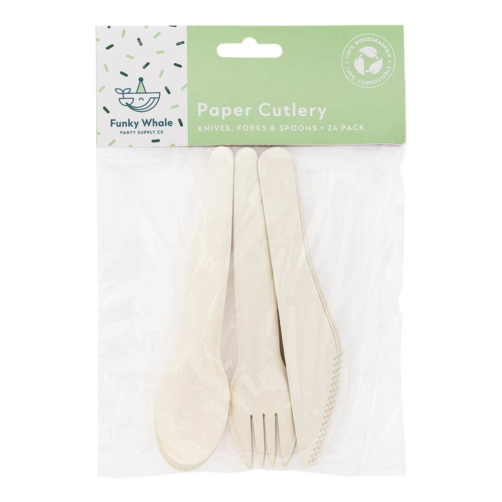 Paper Cutlery Set 24 Pack