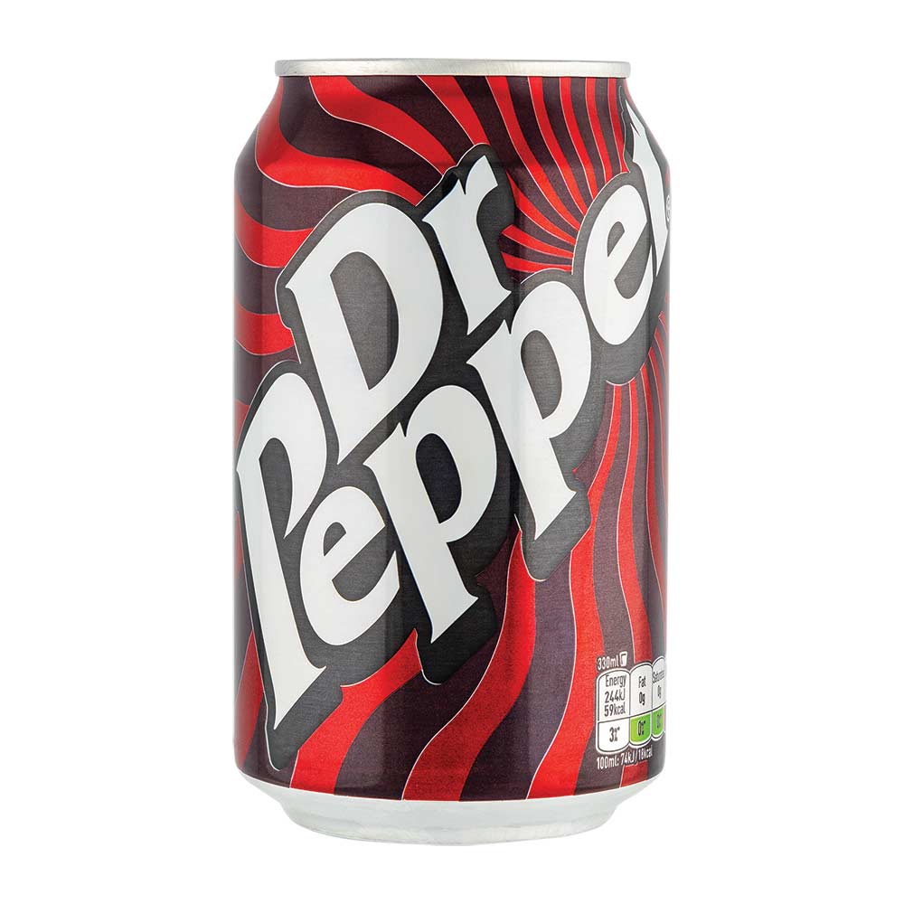 Dr Pepper Soft Drink Cans 330ml x 4 Pack