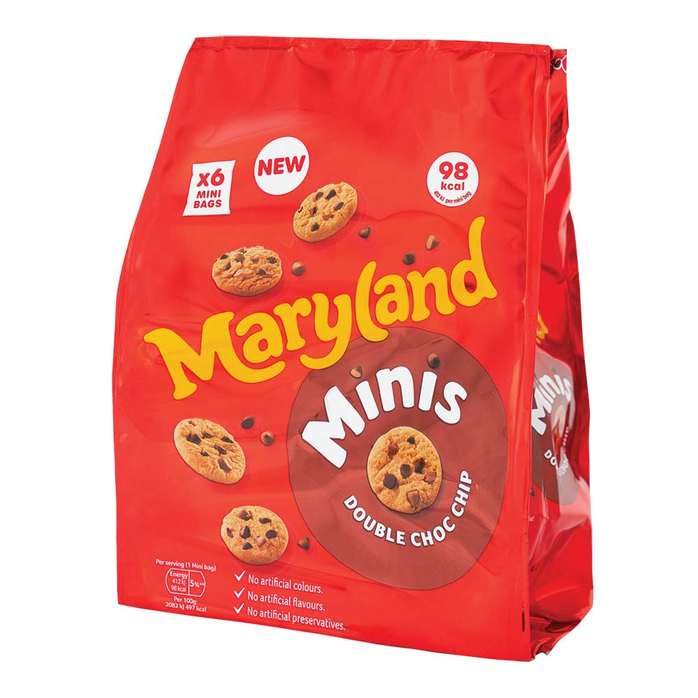 Maryland Minis Double Choc Chip Cookies 19.6g x 6 Pack