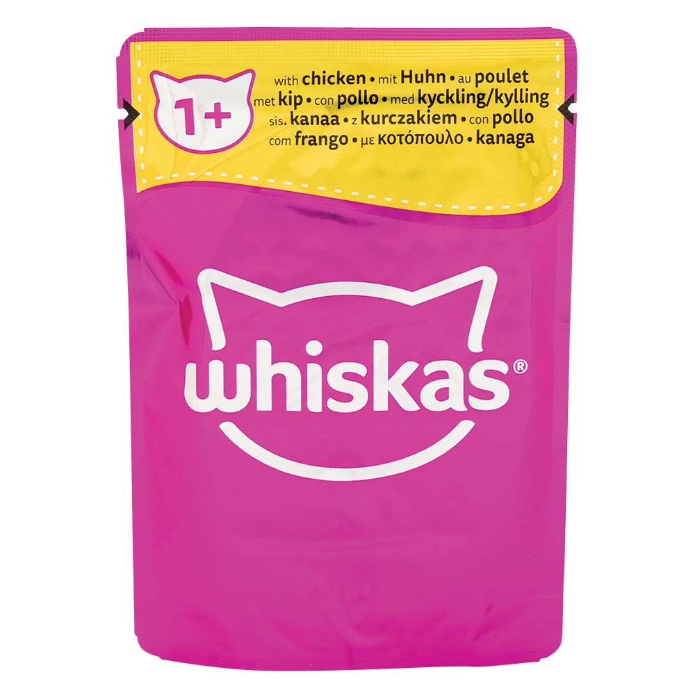 Whiskas 1+ Poultry Feasts In Jelly Adult Wet Cat Food Pouches 85g x 40 Pack