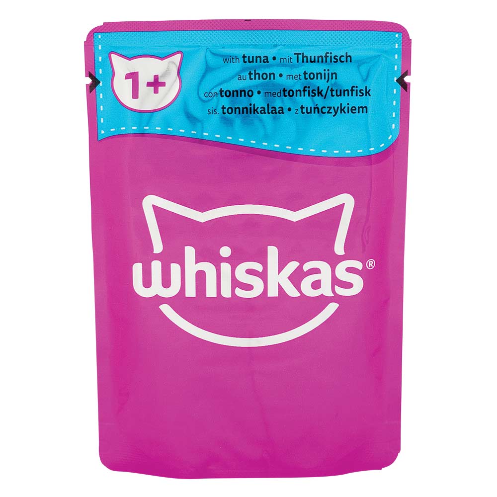 Whiskas 1+ Fish Favourites In Jelly Adult Wet Cat Food Pouches 85g x 40 Pack
