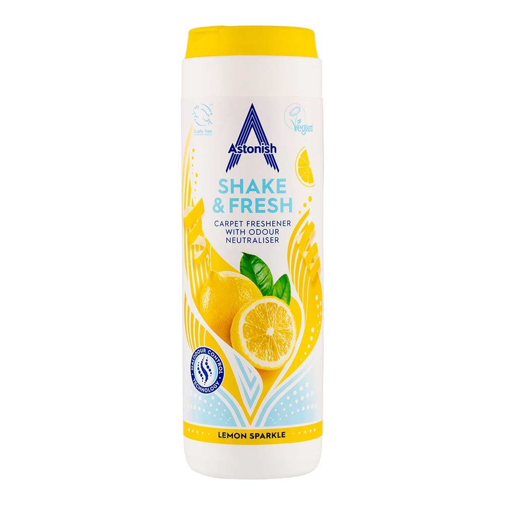 Astonish Shake & Fresh Lemon Carpet Deodorizer 350G | Poundstretcher 512504