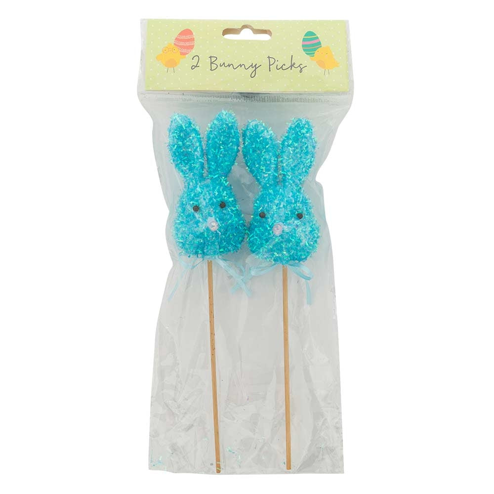 Easter Bunny Picks 2 Pack | Easter | Poundstretcher 514601-Teal