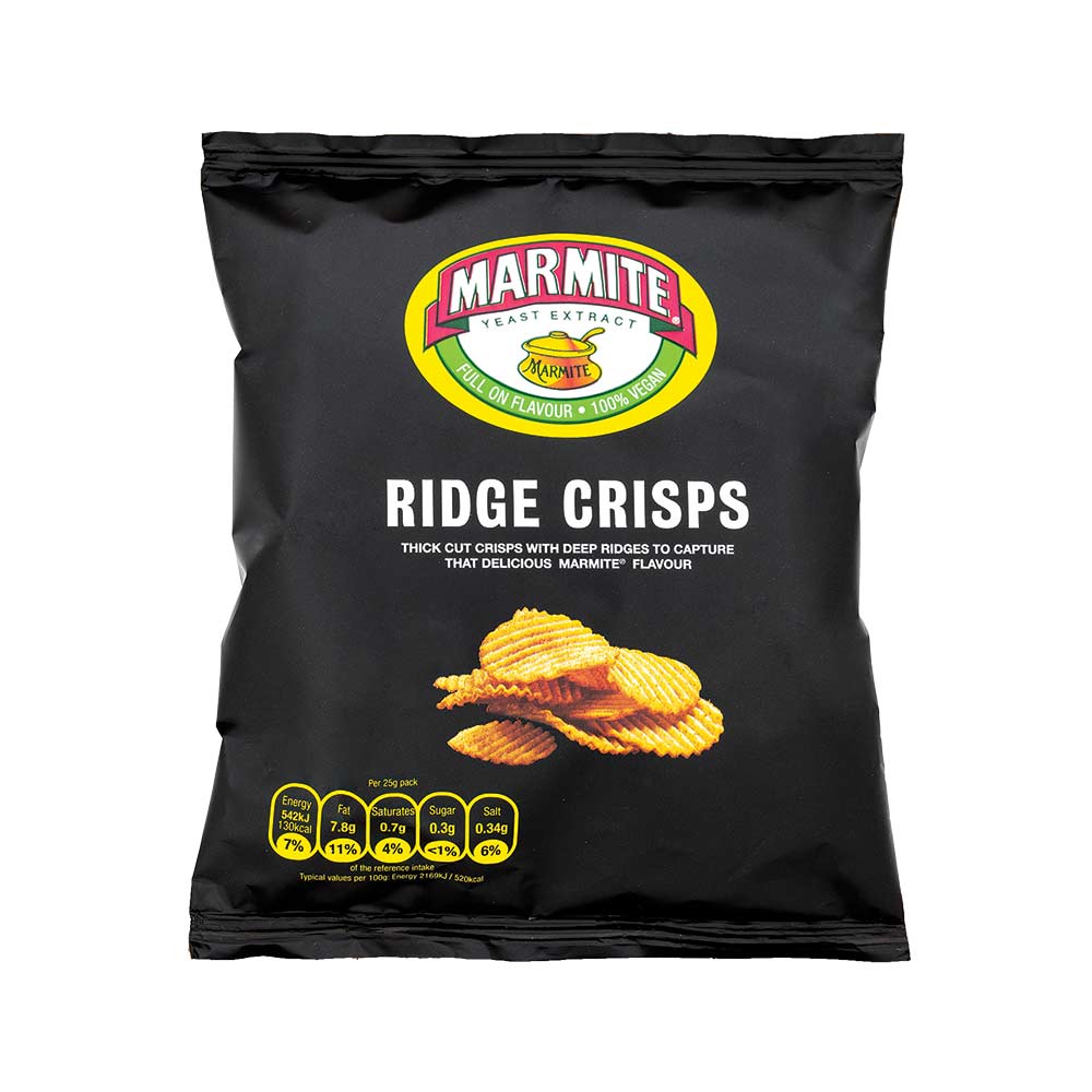 Marmite Ridge Crisps 6 x 25g