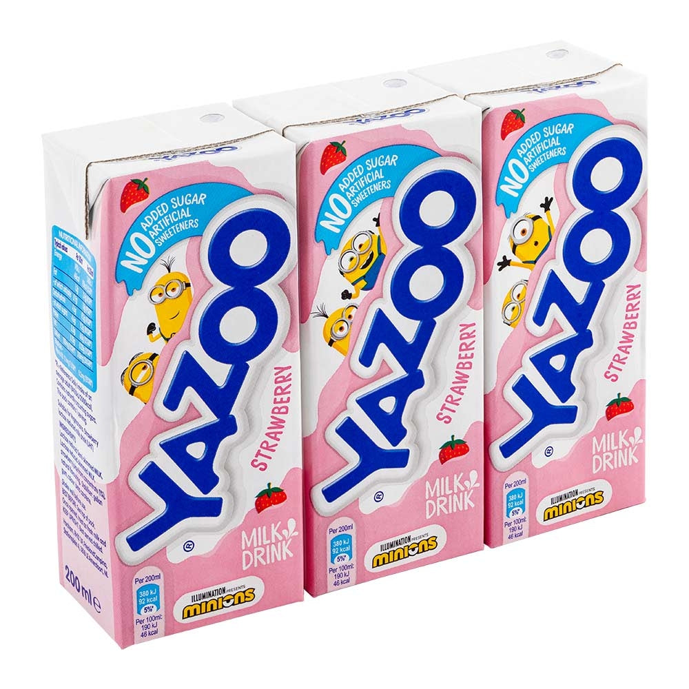 Yazoo Strawberry Milk 3 X 200Ml | Poundstretcher 528401