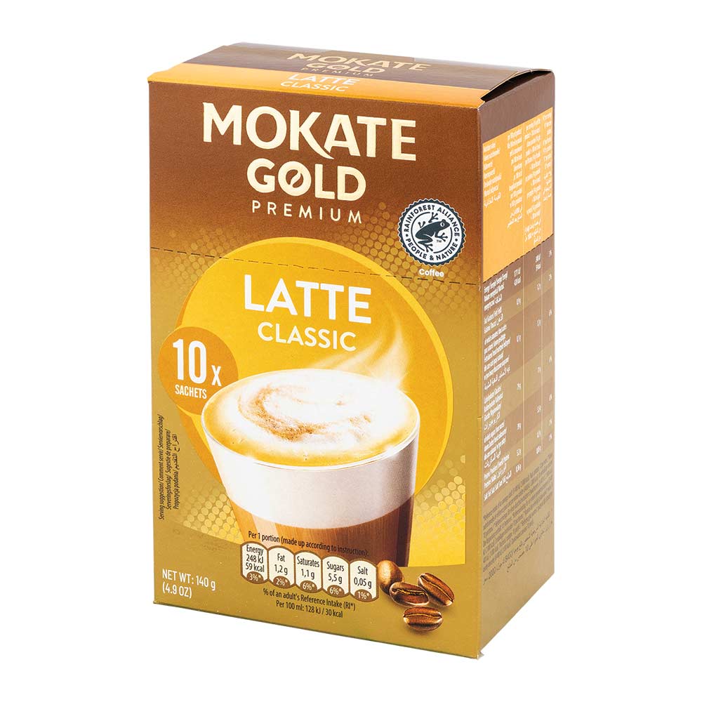 Mokate Gold Premium Latte Sachets 14g x 10 Pack