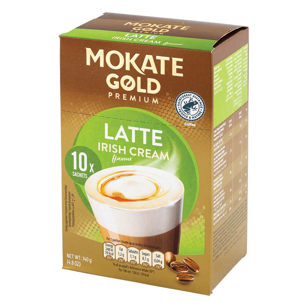 Mokate Gold Premium Irish Cream Latte Sachets 14g x 10 Pack