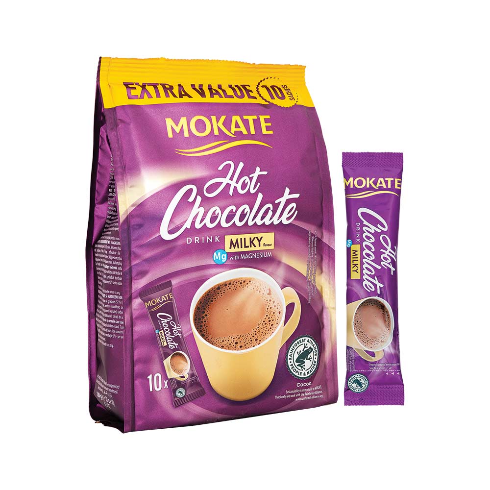 Mokate Hot Chocolate Sachets 18g x 10 Pack