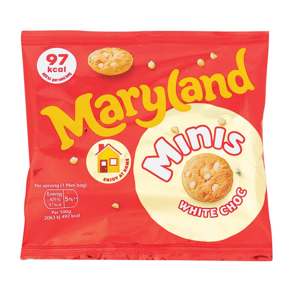 Maryland Minis White Choc Chip Cookies 19.8g x 6 Pack