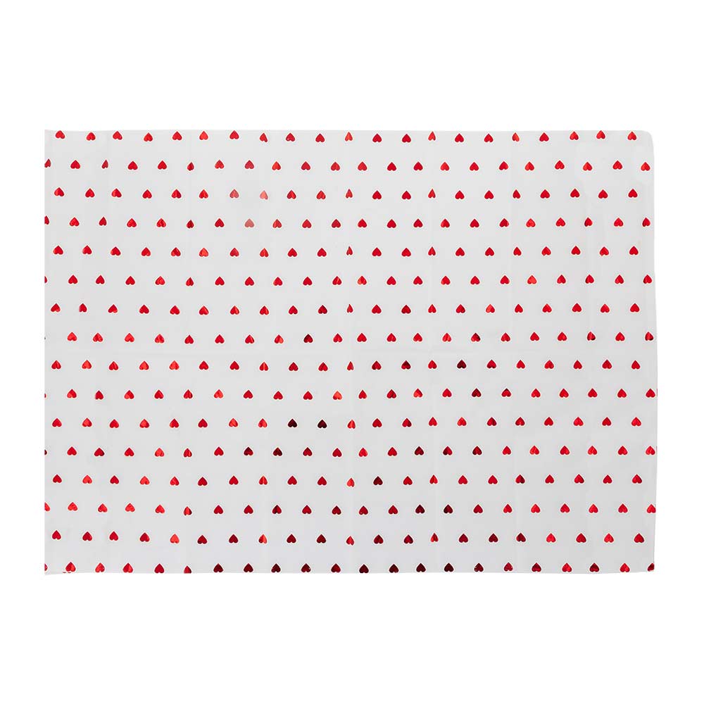 Foil Heart Tissue Paper 3pk