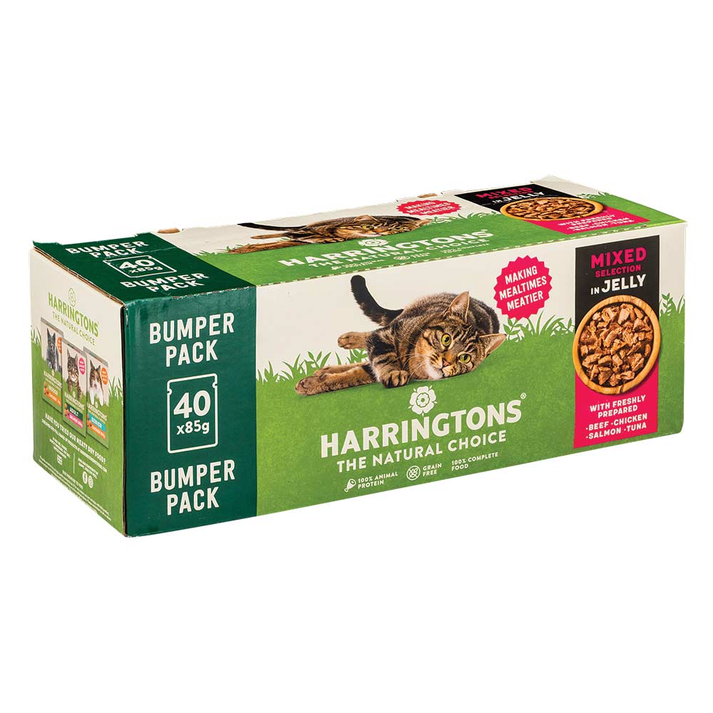 Harringtons Natural Choice Mixed Selection In Jelly Wet Cat Food 85g x 40 Pack