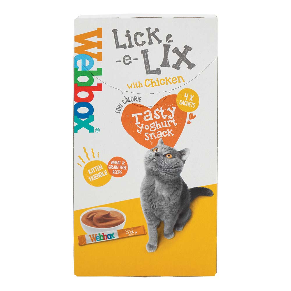 Webbox Lick-E-Lix Chicken Cat Treats 15g x 4 Pack