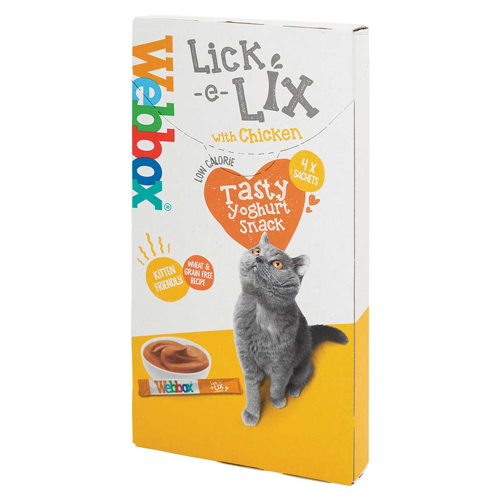 Webbox Lick-E-Lix Chicken Cat Treats 15g x 4 Pack