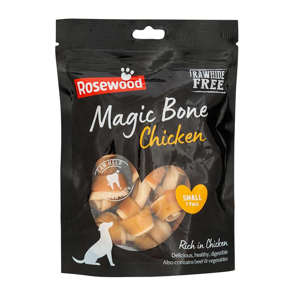 Rosewood Magic Bone Dog Treats Chicken Flavour 7 Pack | Poundstretcher 542661
