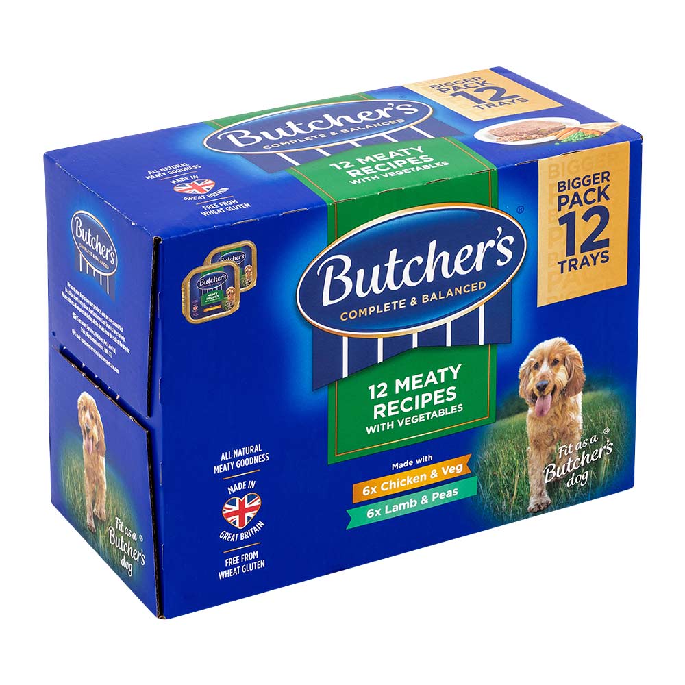 Butcher's Meat And Vegetable Wet Dog Food Trays 150g x 12 Pack