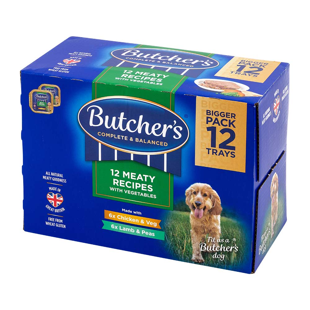 Butcher's Meat And Vegetable Wet Dog Food Trays 150g x 12 Pack