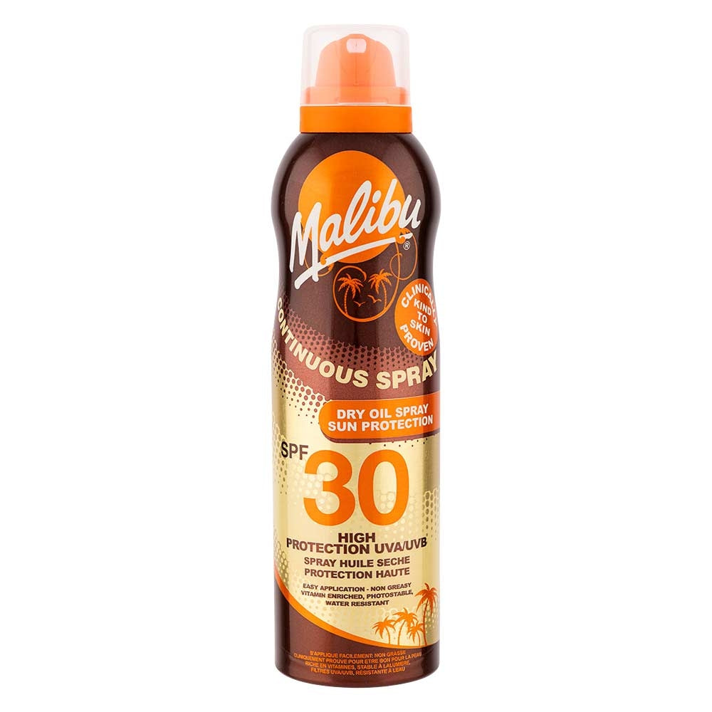 Malibu Spf 30 Dry Oil Spray Sun Protection 175Ml | Poundstretcher 551041