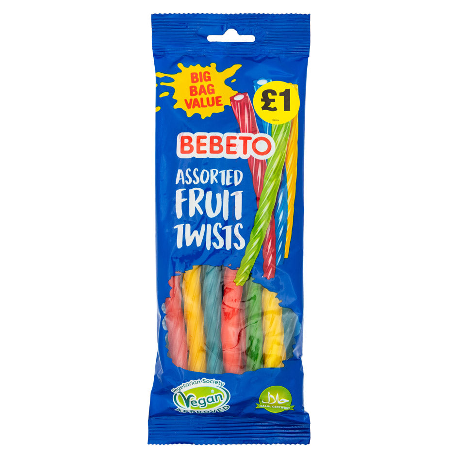 Bebeto Assorted Fruit Twists 220g
