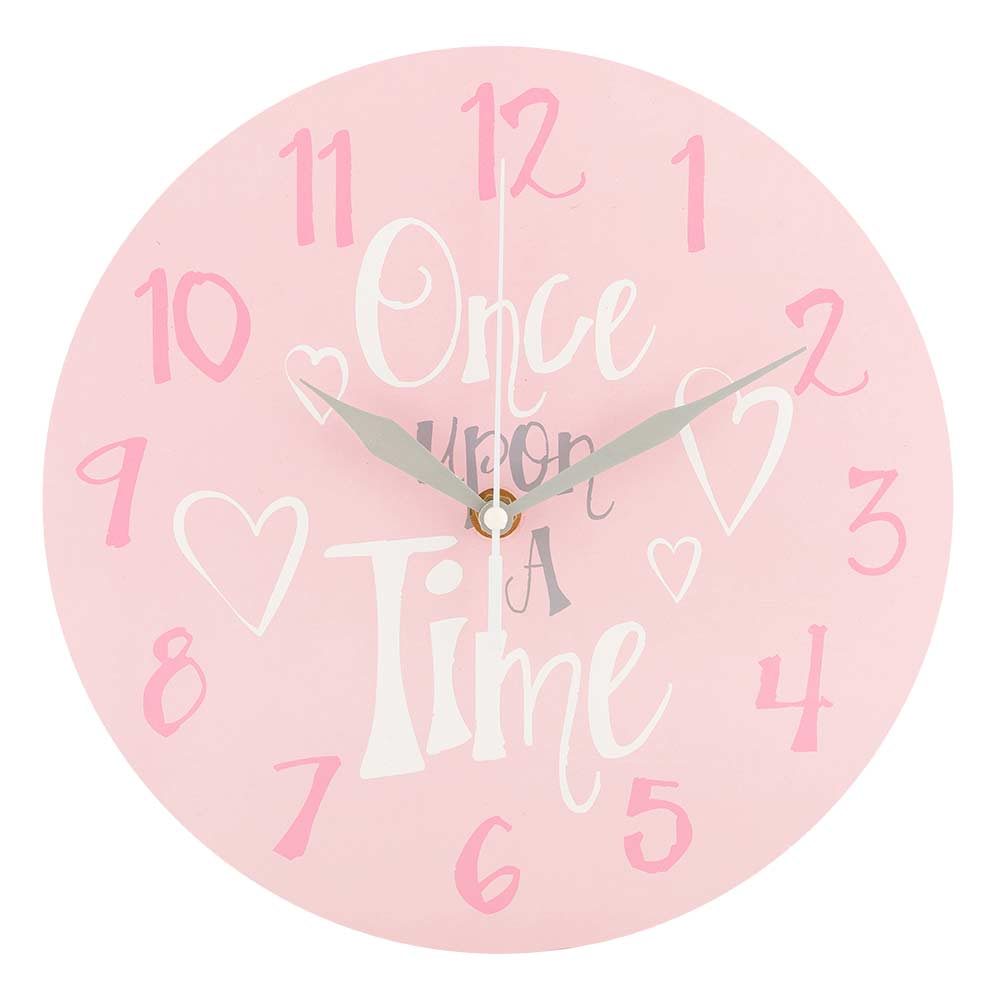 Pink Kids Wall Clock