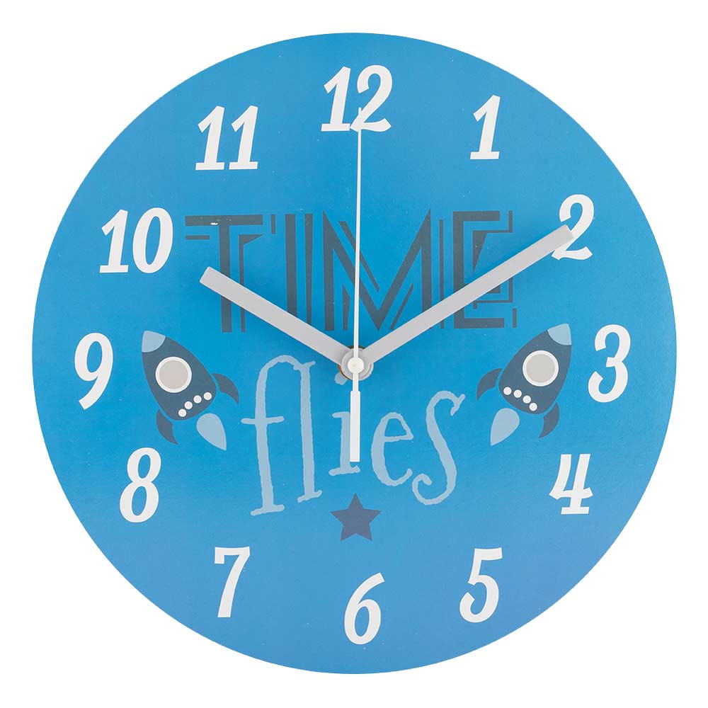 Blue Kids Wall Clock