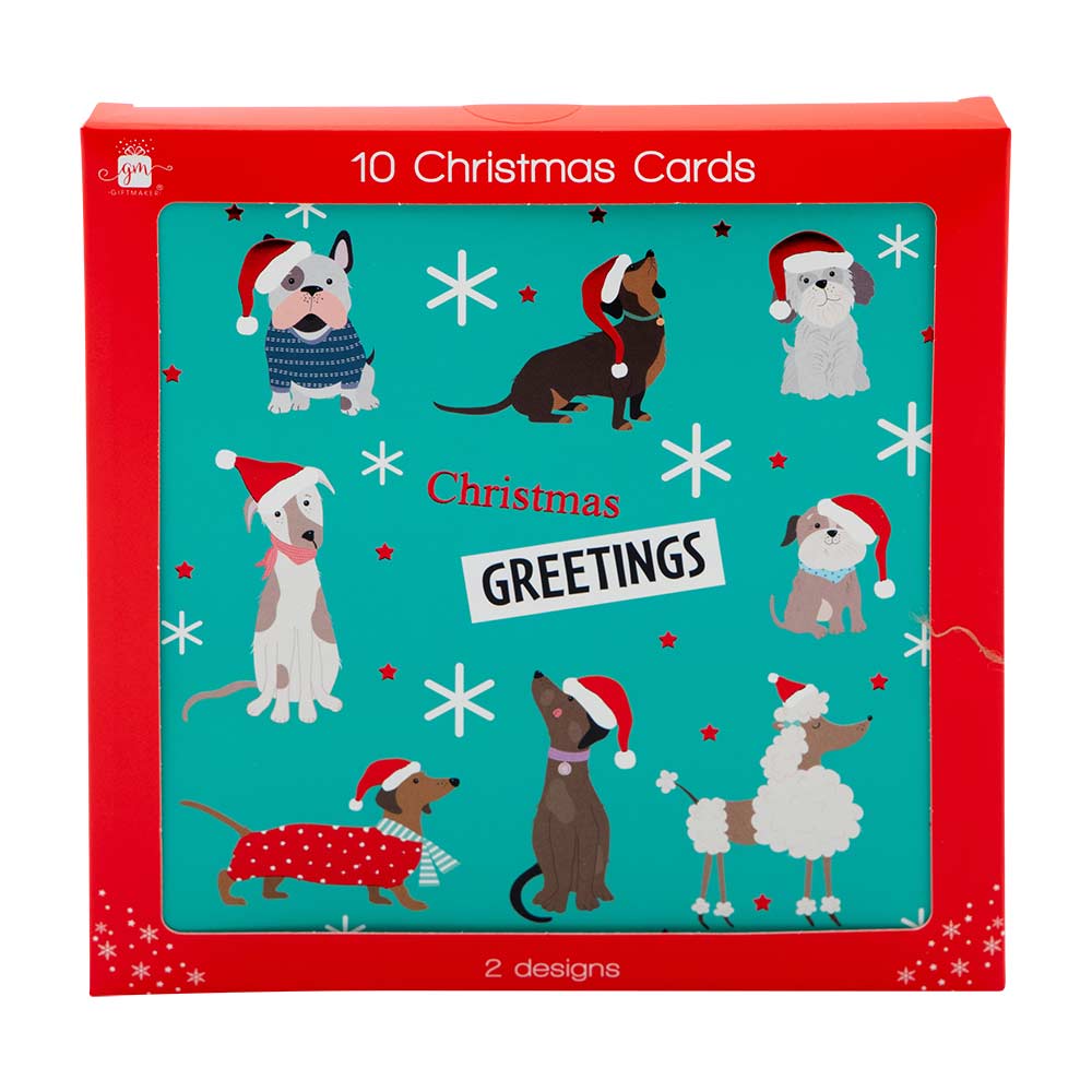 Animal Christmas Cards 10 Pack