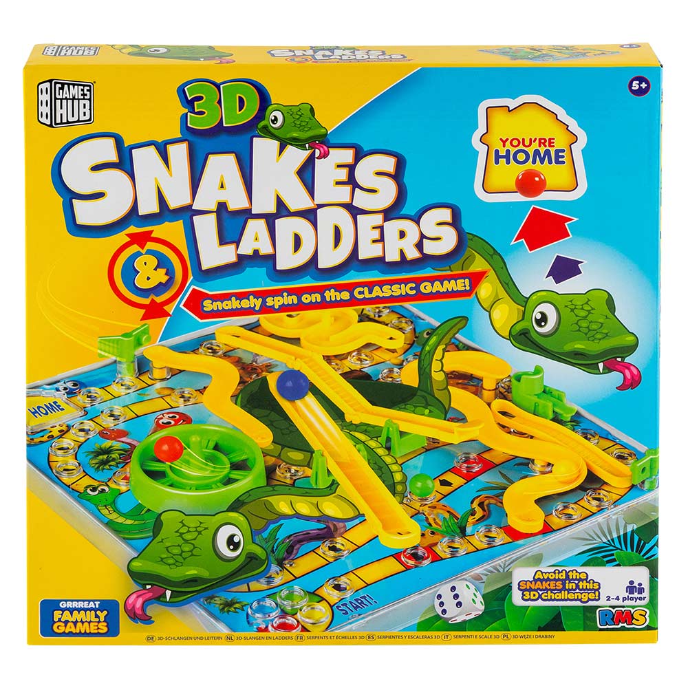 3D Snakes & Ladders Board Game
